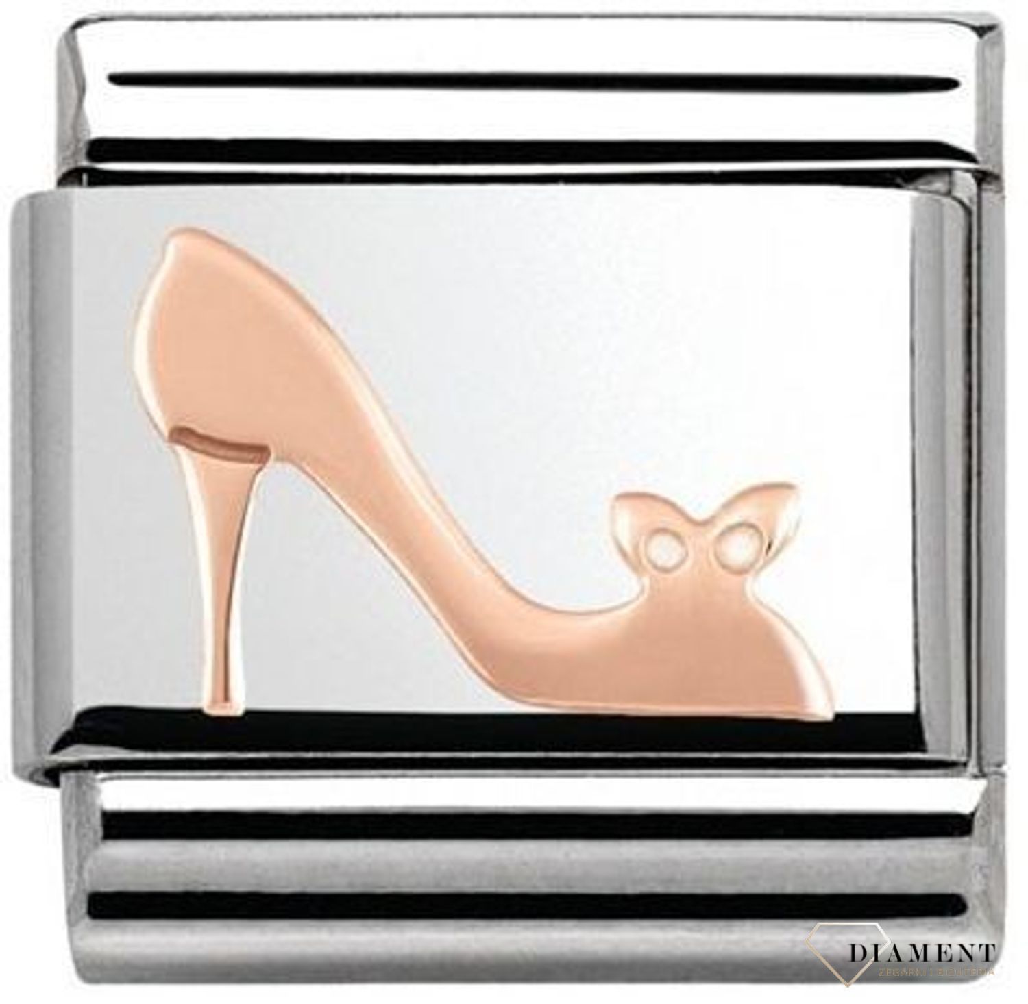 Nomination Link 9K zawieszka różowe złoto 'Szpilka' 430104 17 biżuteria nomination nomination zawieszki nomination baza.jpg